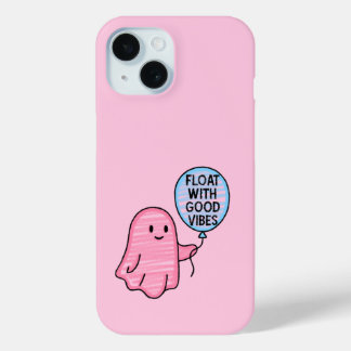 Funda Para iPhone 15 Flota con buenos vibraciones diseño lindo boo