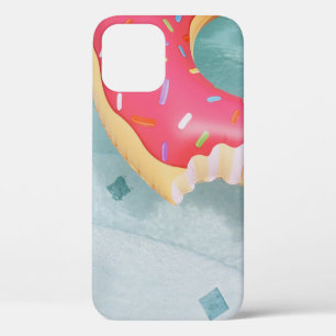 Funda Para iPhone 12 Flotador de donut rosado inflable