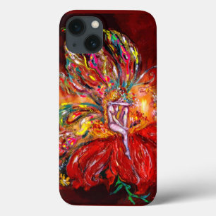 Funda Para iPhone 13 FLOWER FAIRY IN RED / Fantasy Floral