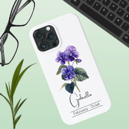 Funda Para iPhone 13 Pro Max Flower Flower Flower Febrero Violet