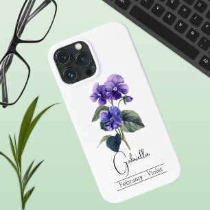 Funda Para iPhone 13 Pro Max Flower Flower Flower Febrero Violet