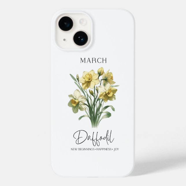 Funda De Case-Mate Para iPhone Flower Flower March daffodil (Reverso )