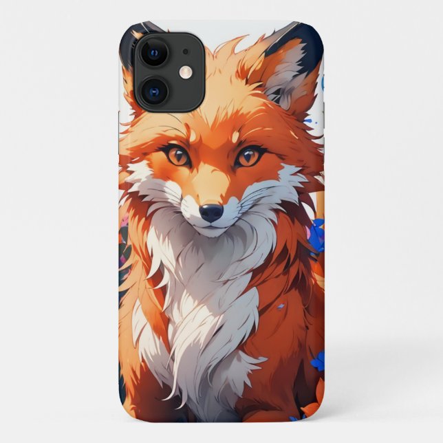 Funda De Case-Mate Para iPhone Flower Fox (Reverso)