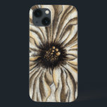 Funda Para iPhone 13 Flowerhead Fresco en Tan fondo<br><div class="desc">La mayoría de este fresco se compone de una gran cabeza florida. La pieza,  que descansa sobre un fondo de bronceado,  tiene un ambiente muy rústico. ¡Esto haría una agradable adición a cualquier hogar!</div>