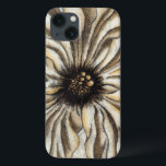 Funda Para iPhone 13 Flowerhead Fresco en Tan fondo<br><div class="desc">La mayoría de este fresco se compone de una gran cabeza florida. La pieza, que descansa sobre un fondo de bronceado, tiene un ambiente muy rústico. ¡Esto haría una agradable adición a cualquier hogar!</div>