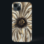 Funda Para iPhone 13 Flowerhead Fresco en Tan fondo<br><div class="desc">La mayoría de este fresco se compone de una gran cabeza de flores. La pieza,  que descansa sobre un fondo bronceado,  tiene un ambiente muy rústico. ¡Esto haría una agradable adición a cualquier casa!</div>