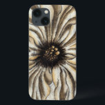 Funda Para iPhone 13 Flowerhead Fresco en Tan fondo<br><div class="desc">La mayoría de este fresco se compone de una gran cabeza de flores. La pieza,  que descansa sobre un fondo bronceado,  tiene un ambiente muy rústico. ¡Esto haría una agradable adición a cualquier casa!</div>