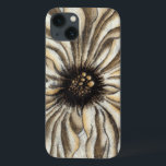 Funda Para iPhone 13 Flowerhead Fresco en Tan fondo<br><div class="desc">La mayoría de este fresco se compone de una gran cabeza de flores. La pieza,  que descansa sobre un fondo bronceado,  tiene un ambiente muy rústico. ¡Esto haría una agradable adición a cualquier casa!</div>