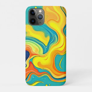 Funda Para iPhone 11 Pro Fluidez de la Alegría: Ondas Abstractas