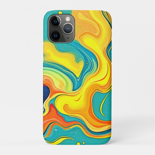 Funda De Case-Mate Para iPhone Fluidez de la Alegría: Ondas Abstractas (Reverso)