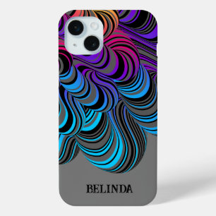 Funda Para iPhone 15 Mini Fluido de color neón personalizado
