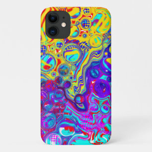 Funda Para iPhone 11 Fluido digital abstracto moderno