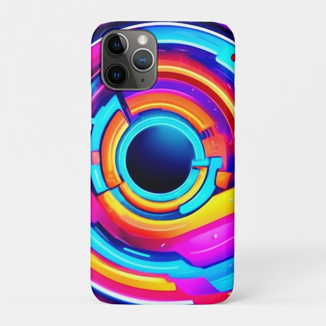 Funda De Case-Mate Para iPhone Flujo cromático: la esencia radiante del arte vibr (Reverso)