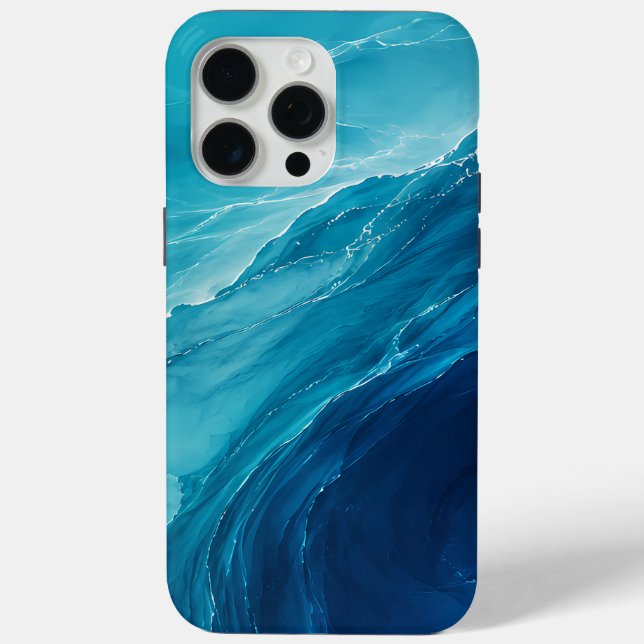 Funda De Case-Mate Para iPhone Flujo de Océano Turquesa de Lujo (Reverso )
