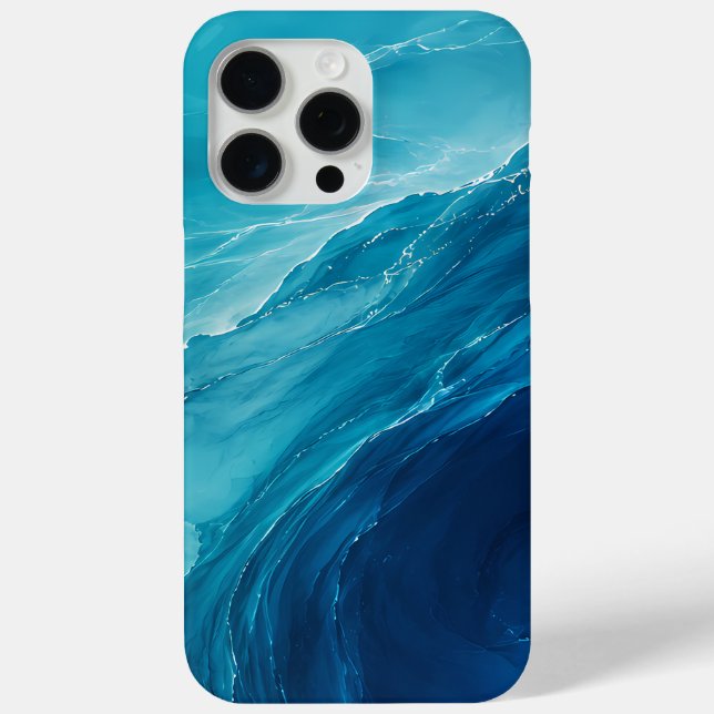 Funda De Case-Mate Para iPhone Flujo de Océano Turquesa de Lujo (Reverso )