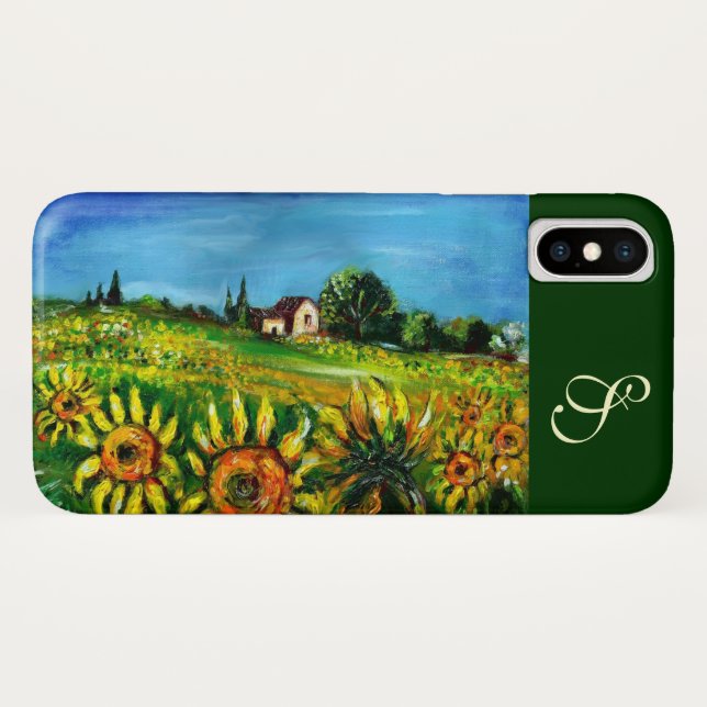 FUNDA DE Case-Mate PARA iPhone FLUJOS Y CAMPO EN MONOGRAMA DE TOSCANA (Reverso (horizontal))