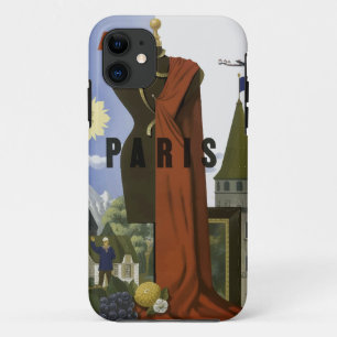 Funda Para iPhone 11 Fly Paris Francia Vintage Travel Poster