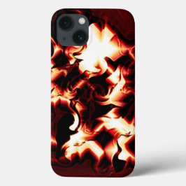 Funda Para iPhone 13 Fogata tallada en fondo oscuro