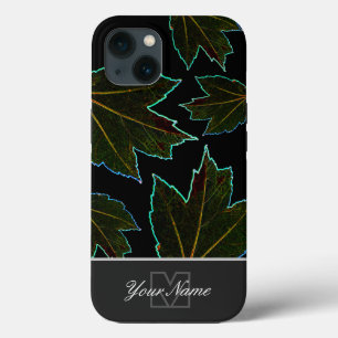 Funda Para iPhone 13 Foliage colorido Neon-Pop-Art con Monograma!