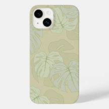 Follaje de Monstera en verde suave