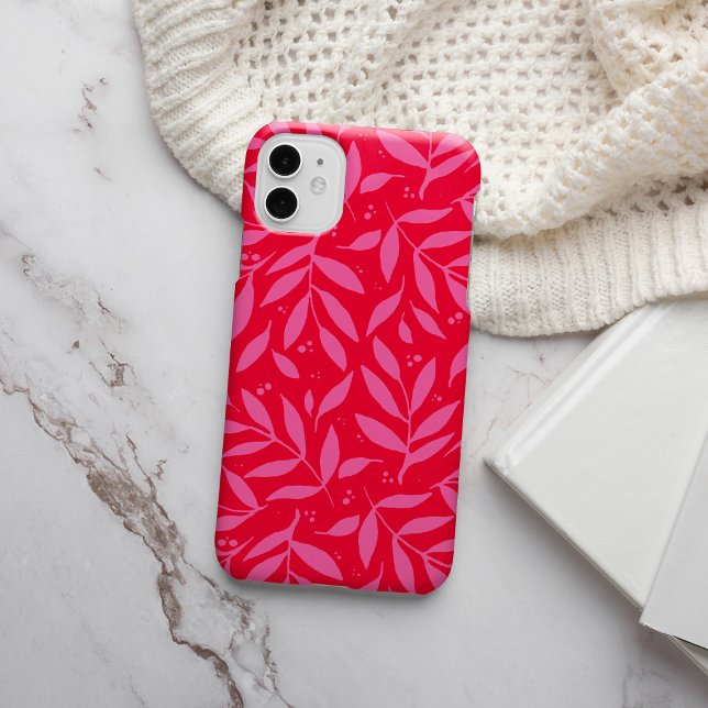 Funda De Case-Mate Para iPhone Follaje rosa y rojo (Subido por el creador)