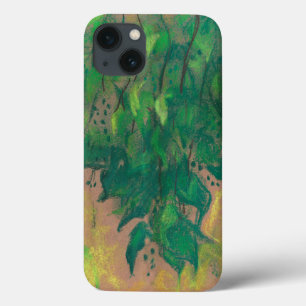 Funda Para iPhone 13 Follaje verde, rama de árbol de boceto de vida pas