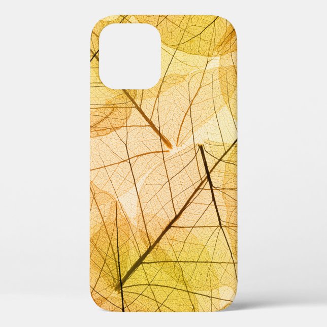 Funda De Case-Mate Para iPhone Fondo amarillo y naranja de hojas otoñales - trans (Reverso )