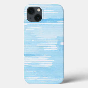 Funda Para iPhone 13 Fondo azul abstracto de la acuarela, textura
