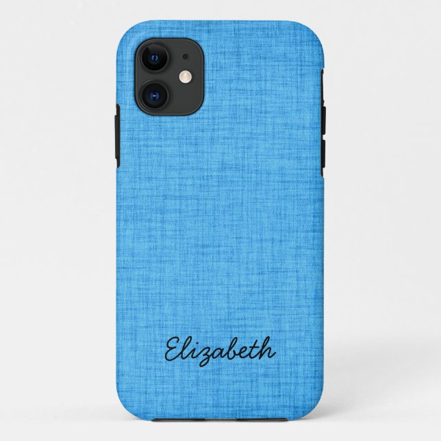 Funda De Case-Mate Para iPhone Fondo azul de moda (Reverso)