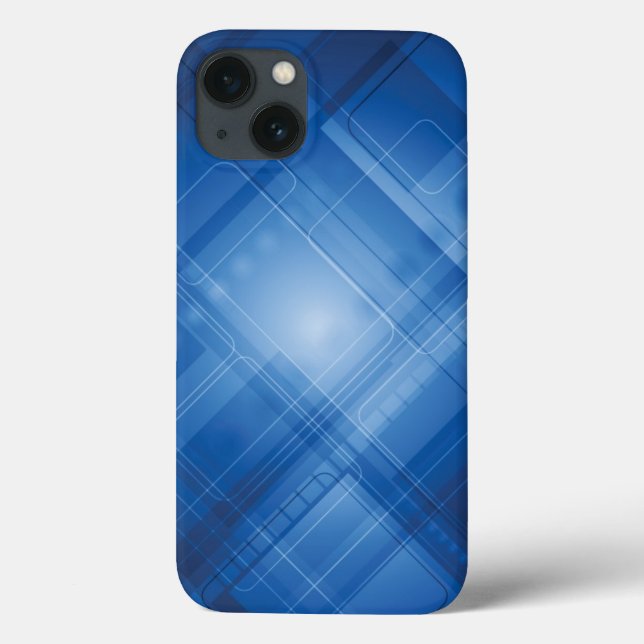 Funda De Case-Mate Para iPhone Fondo azul oscuro de alta tecnología (Reverso)