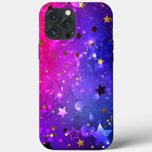 Funda De Case-Mate Para iPhone Fondo azul rosa brillante (Reverso )