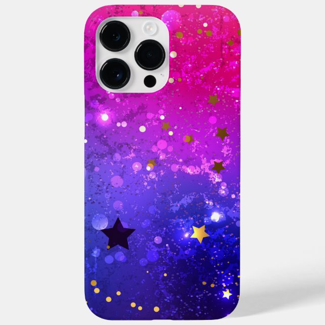Funda De Case-Mate Para iPhone Fondo azul rosa brillante (Reverso)