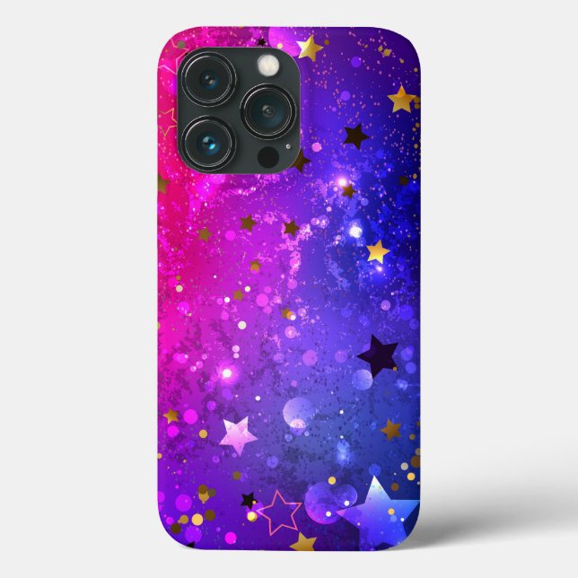 Funda De Case-Mate Para iPhone Fondo azul rosa brillante (Reverso )