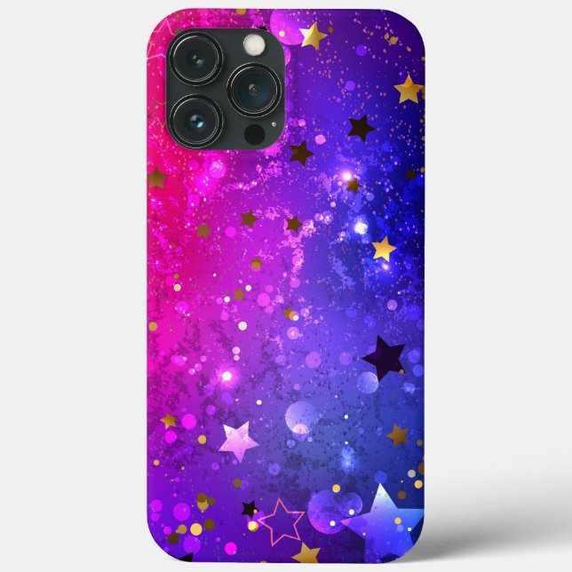 Funda De Case-Mate Para iPhone Fondo azul rosa brillante (Reverso )