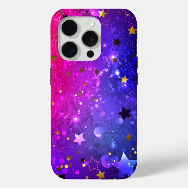 Funda De Case-Mate Para iPhone Fondo azul rosa brillante (Reverso )