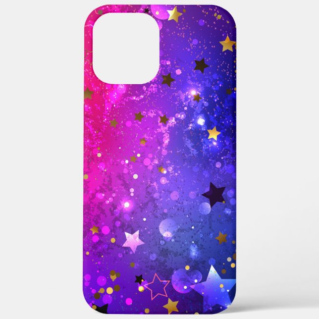 Funda De Case-Mate Para iPhone Fondo azul rosa brillante (Reverso )