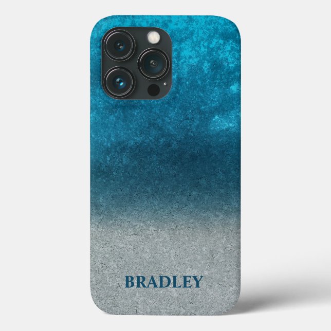 Funda De Case-Mate Para iPhone Fondo Azul Y Gris (Reverso )