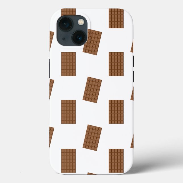 Funda De Case-Mate Para iPhone Fondo blanco de las barras de chocolate (Reverso )