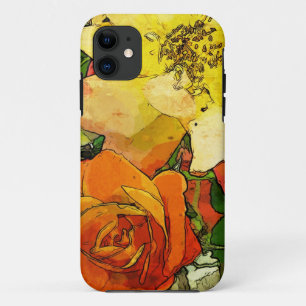 Funda Para iPhone 11 fondo colorido 2 del vintage floral del arte