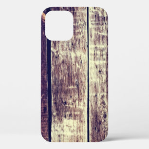 Funda Para iPhone 12 Fondo colorido de madera antigua - Amarillo oscuro
