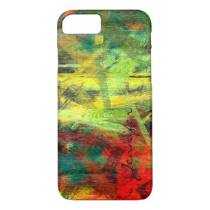 Funda Para iPhone 8/7 Fondo colorido de madera moderna de fondo de grano