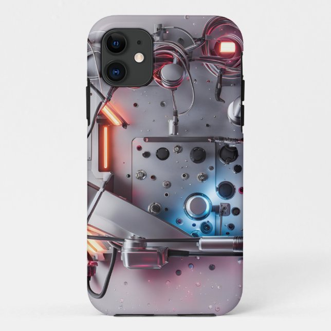 Funda De Case-Mate Para iPhone fondo con engranajes (Reverso)