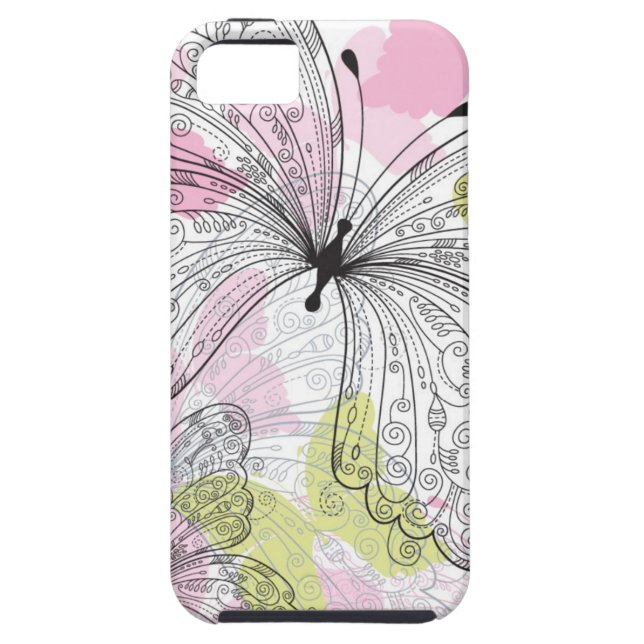 Funda De Case-Mate Para iPhone Fondo con la mariposa (Atrás)