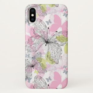 Funda Para iPhone X Fondo con la mariposa