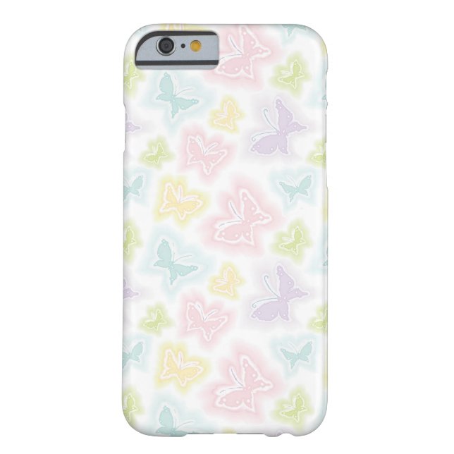 Funda De Case-Mate Para iPhone Fondo con las mariposas en acuarela (Reverso)