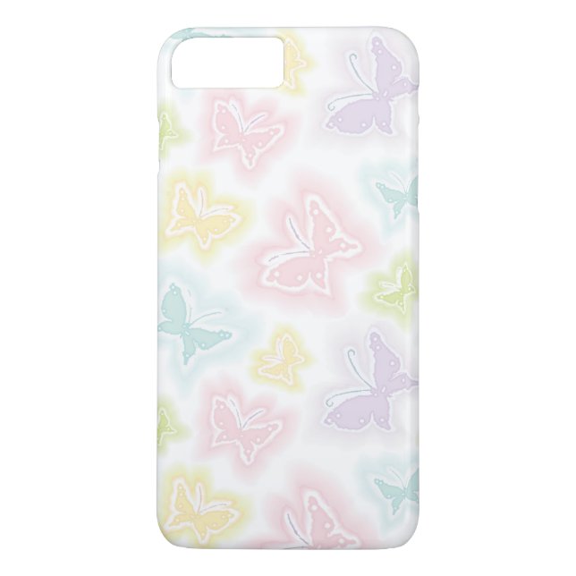 Funda De Case-Mate Para iPhone Fondo con las mariposas en acuarela (Reverso)