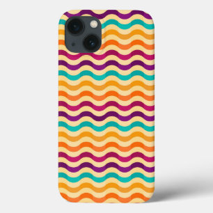 Funda Para iPhone 13 Fondo con las rayas en 2 retros