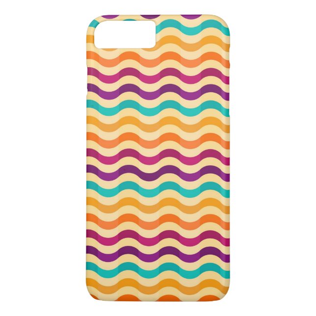 Funda De Case-Mate Para iPhone Fondo con las rayas en 2 retros (Reverso)