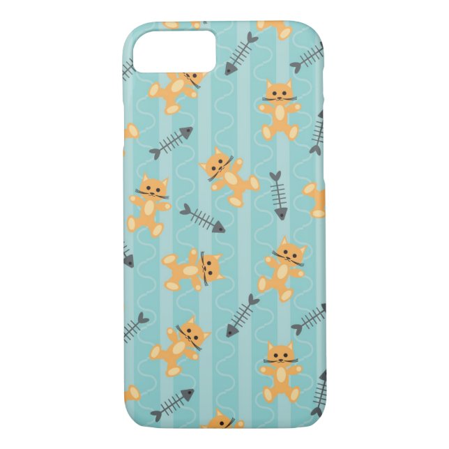 Funda De Case-Mate Para iPhone fondo con los gatos (Reverso)