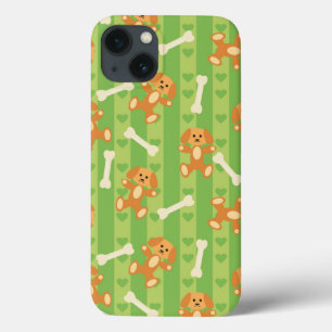 Funda Para iPhone 13 fondo con los perros y los huesos